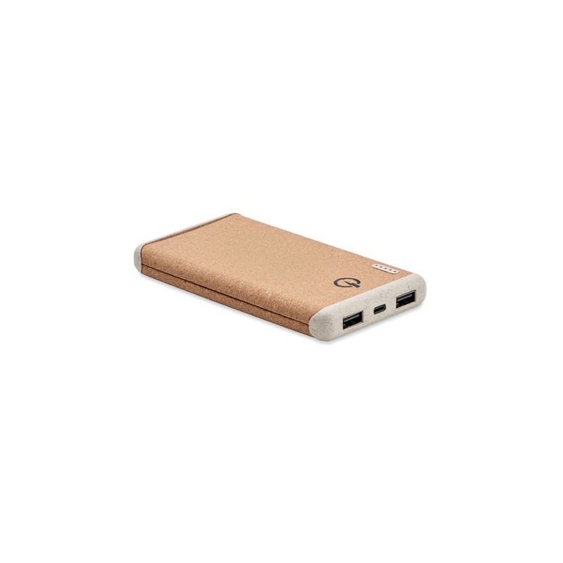 Powerbank Éco-responsable Personnalisée 10000mAh à Charge Rapide RALIA Couleurs : beige