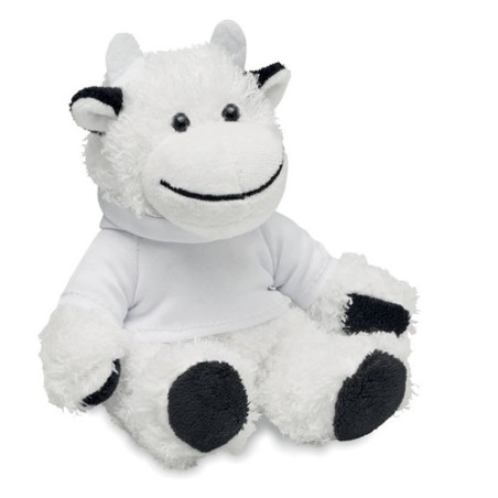 Peluche Vache Personnalisée Publicitaire MANNY Matières : PET Couleurs : blanc
