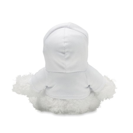 Peluche Vache Personnalisée Publicitaire MANNY Matières : PET Couleurs : blanc personnalisable avec votre logo