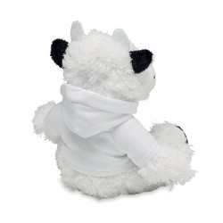 Peluche Vache Personnalisée Publicitaire MANNY Matières : PET Couleurs : blanc cadeau entreprise pas cher