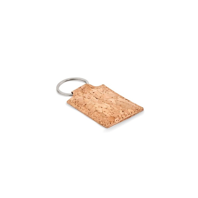 Porte-clés rectangulaire en liège personnalisé - CONCON Matières : liège Couleurs : beige