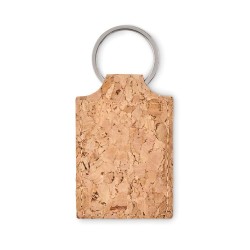 Porte-clés rectangulaire en liège personnalisé - CONCON Matières : liège Couleurs : beige 2