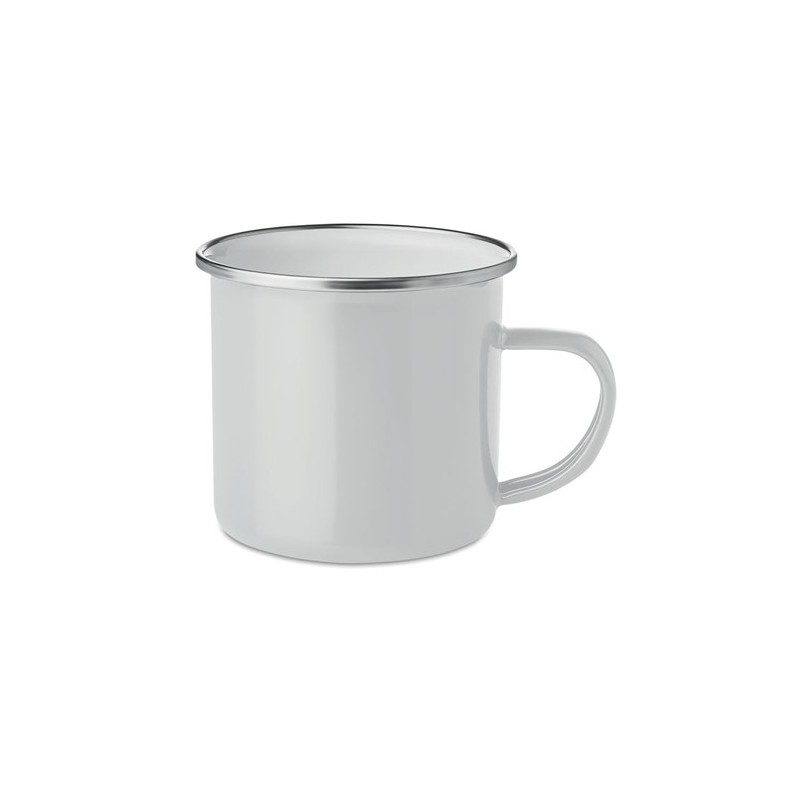 Mug Émaillé Personnalisé pour Sublimation - Plateado Matières : métal Couleurs : blanc