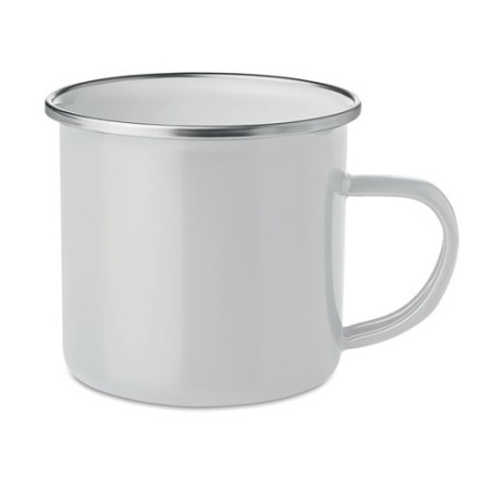 Mug Émaillé Personnalisé pour Sublimation - Plateado Matières : métal Couleurs : blanc