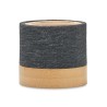 Haut-parleur Éco-responsable Personnalisé en Bambou RPET - BOOL Couleurs : noir marquage laser ultra précis