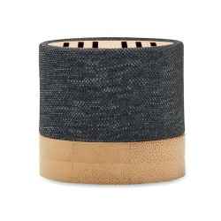 Haut-parleur Éco-responsable Personnalisé en Bambou RPET - BOOL Couleurs : noir personnalisation rapide en France