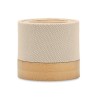 Haut-parleur Éco-responsable Personnalisé en Bambou RPET - BOOL Couleurs : beige goodies entreprise design