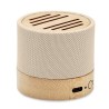 Haut-parleur Éco-responsable Personnalisé en Bambou RPET - BOOL Couleurs : beige personnalisation sur mesure