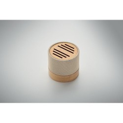 Haut-parleur Éco-responsable Personnalisé en Bambou RPET - BOOL Couleurs : beige livraison express 24h 48h