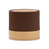 Haut-parleur Éco-responsable Personnalisé en Bambou RPET - BOOL Couleurs : chocolat impression haute définition