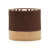 Haut-parleur Éco-responsable Personnalisé en Bambou RPET - BOOL Couleurs : chocolat cadeau collaborateur premium