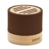 Haut-parleur Éco-responsable Personnalisé en Bambou RPET - BOOL Couleurs : chocolat goodies personnalisé en stock