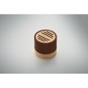 Haut-parleur Éco-responsable Personnalisé en Bambou RPET - BOOL Couleurs : chocolat goodies publicitaire durable