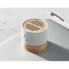 Haut-parleur Éco-responsable Personnalisé en Bambou RPET - BOOL Couleurs : blanc personnalisation rapide en France