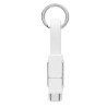 Porte-clés 4 en 1 Personnalisé avec Câble de Chargement - KEY C Matières : métal Couleurs : blanc impression haute définition