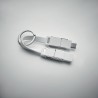 Porte-clés 4 en 1 Personnalisé avec Câble de Chargement - KEY C Matières : métal Couleurs : blanc cadeau collaborateur premium