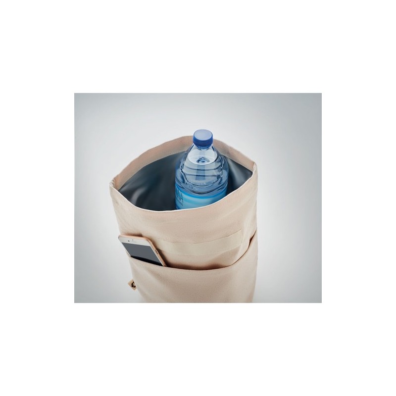 Sac Isotherme Éco-responsable en Coton Recyclé Personnalisé - RECOBA Matières : coton recyclé Couleurs : beige impression haute 