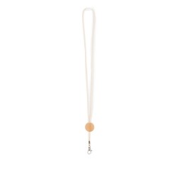 Lanyard en coton personnalisé  - KARA Matières : coton Couleurs : beige
