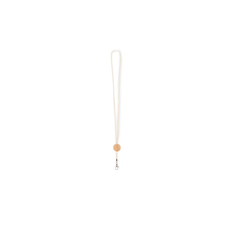 Lanyard en coton personnalisé  - KARA Matières : coton Couleurs : beige