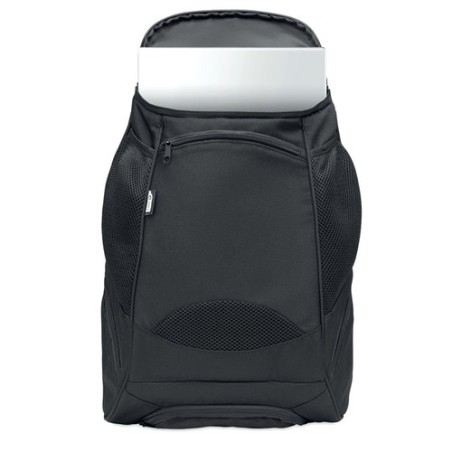 Sac à dos de sport  et personnalisable en RPET 600D - OLYMPIC Matières : PET Couleurs : noir goodies publicitaire événementiel