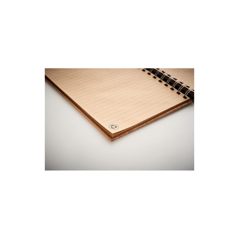 Carnet à spirale A5  en bambou personnalisé - BRAM Matières : bambou Couleurs : bois impression haute définition