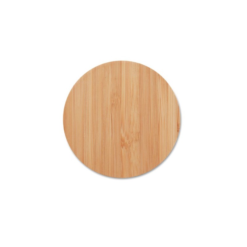 Chargeur sans fil  en bambou 15W - RUNDO LUX Matières : bambou Couleurs : bois personnalisable avec votre logo