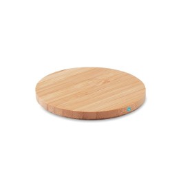 Chargeur sans fil  en bambou 15W - RUNDO LUX Matières : bambou Couleurs : bois cadeau entreprise pas cher