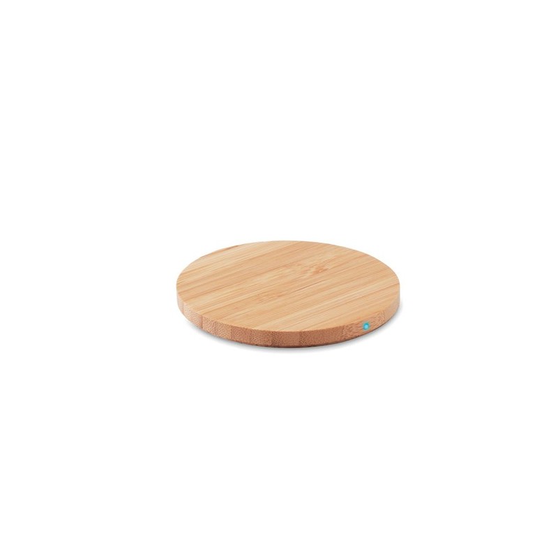 Chargeur sans fil  en bambou 15W - RUNDO LUX Matières : bambou Couleurs : bois cadeau entreprise pas cher
