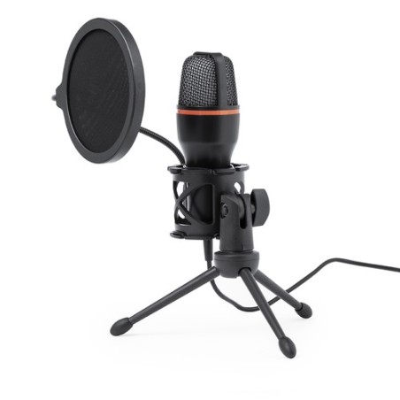 Microphone à Condensateur Exceptionnel Personnalisé Densha Couleurs : noir cadeau entreprise pas cher
