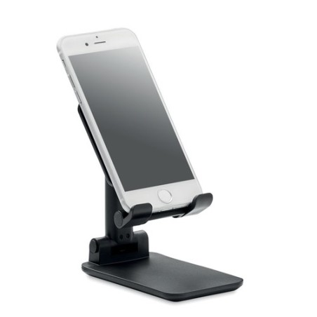 Support Téléphone Pliable en ABS Personnalisé FLOB Matières : ABS Couleurs : noir cadeau entreprise pas cher
