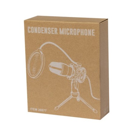 Microphone à Condensateur Exceptionnel Personnalisé Densha Couleurs : noir marquage laser ultra précis