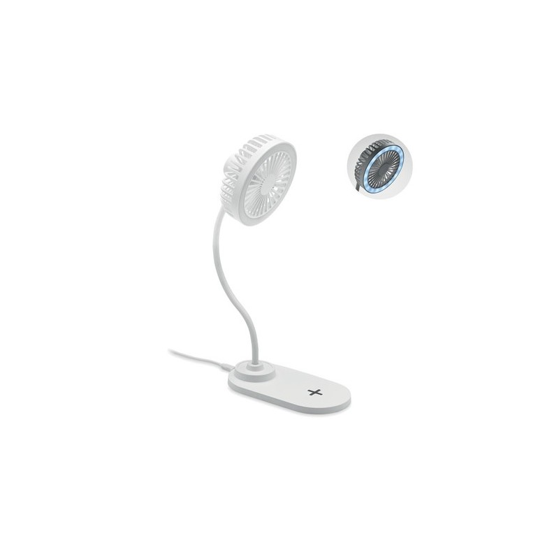 Ventilateur de Bureau Pratique et Éclairant - VIENTO Matières : ABS Couleurs : blanc
