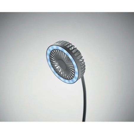 Ventilateur de Bureau Pratique et Éclairant - VIENTO Matières : ABS Couleurs : blanc goodies publicitaire événementiel