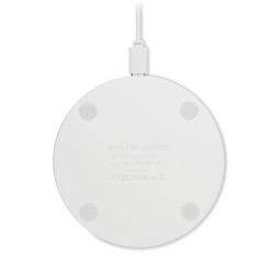 Chargeur sans fil  en verre 10W - RESS Matières : verre Couleurs : blanc objet promotionnel éco-responsable
