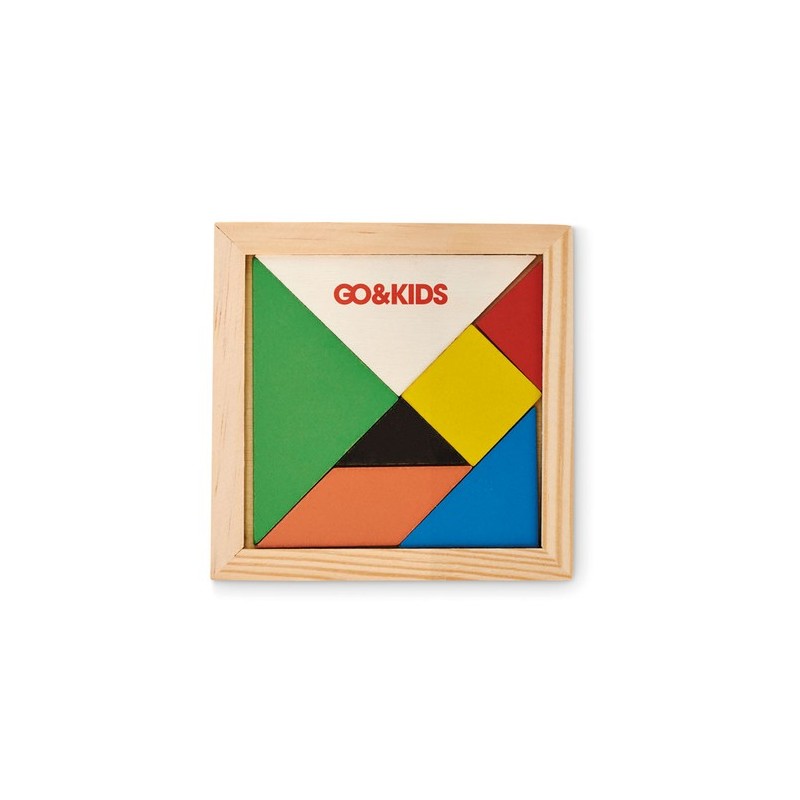 Puzzle en bois personnalisé Tangram - Idéal cadeau Matières : bois Couleurs : bois goodies publicitaire événementiel