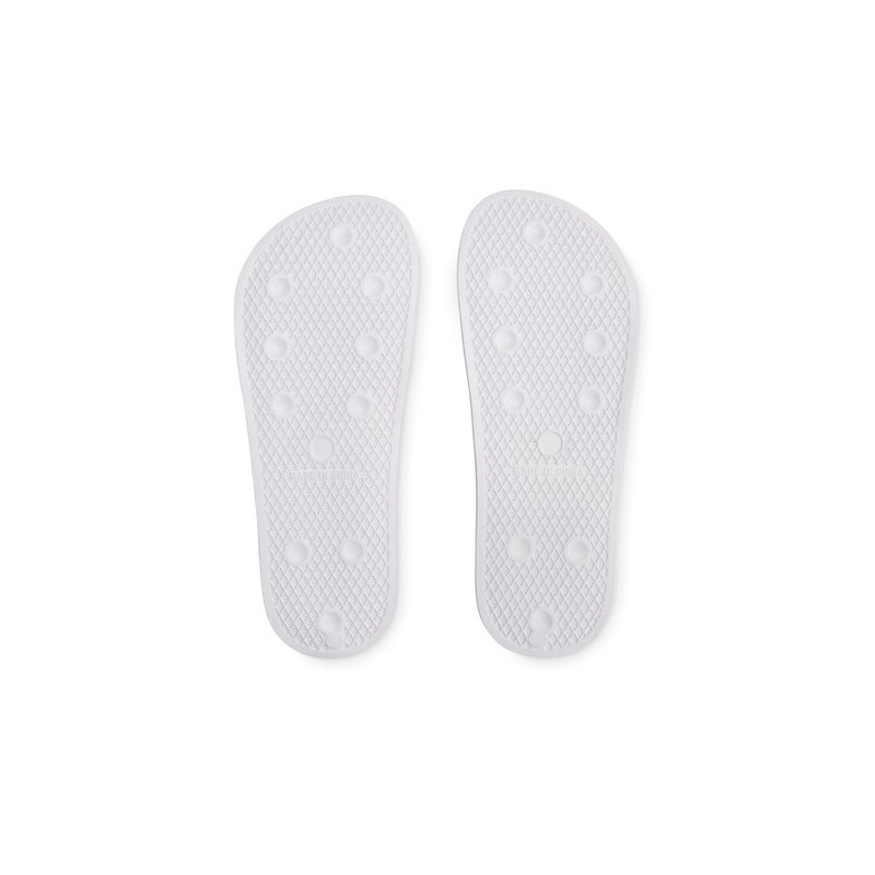 Claquettes Antidérapantes Personnalisées 44/45 - KOLAM Matières : EVA Couleurs : blanc goodies publicitaire événementiel