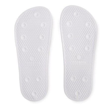 Claquettes Antidérapantes Personnalisées 44/45 - KOLAM Matières : EVA Couleurs : blanc goodies publicitaire événementiel