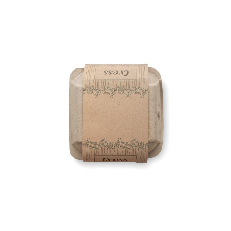 Kit de culture  et pratique personnalisé de cresson Couleurs : beige Matières : terre cuite personnalisable avec votre logo