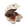 Kit de culture  et pratique personnalisé de cresson Couleurs : beige Matières : terre cuite cadeau entreprise pas cher