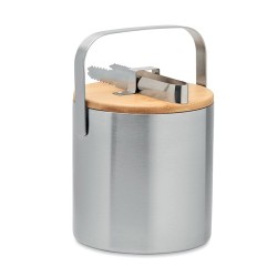Seau à glace personnalisé 1.2L  - KOKKOLA Matières : acier inoxydable Couleurs : argenté mat
