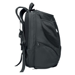 Sac à dos de sport  et personnalisable en RPET 600D - OLYMPIC Matières : PET Couleurs : noir impression haute définition