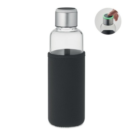 Bouteille à Rappel en Verre Personnalisée - INDER Matières : borosilicate Couleurs : noir