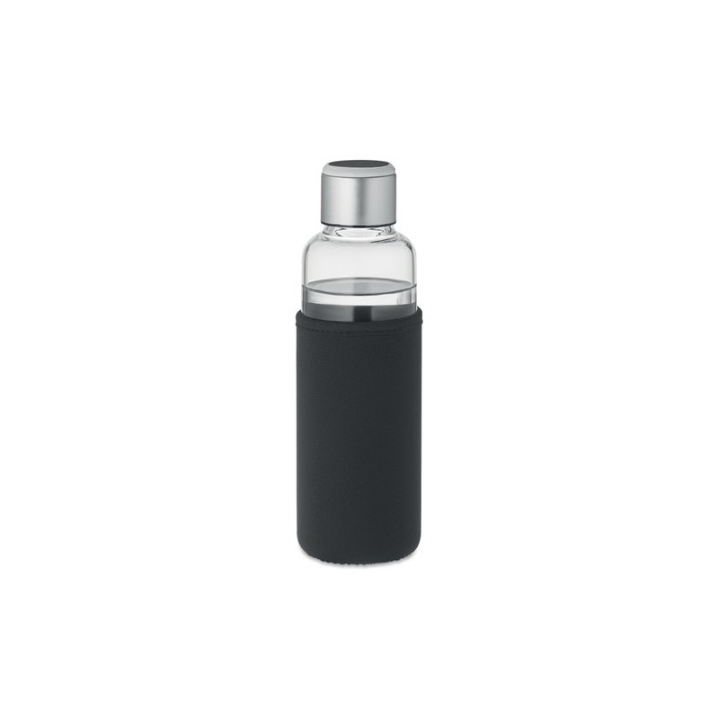 Bouteille à Rappel en Verre Personnalisée - INDER Matières : borosilicate Couleurs : noir personnalisable avec votre logo