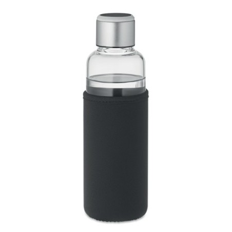 Bouteille à Rappel en Verre Personnalisée - INDER Matières : borosilicate Couleurs : noir personnalisable avec votre logo