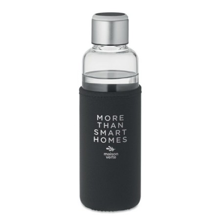 Bouteille à Rappel en Verre Personnalisée - INDER Matières : borosilicate Couleurs : noir cadeau entreprise pas cher