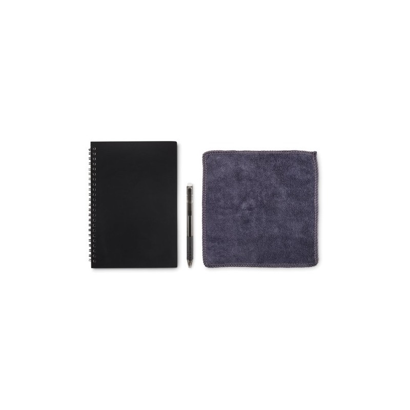 Carnet A5 Effaçable Personnalisé - NOBUUK Matières : papier Couleurs : noir cadeau entreprise pas cher