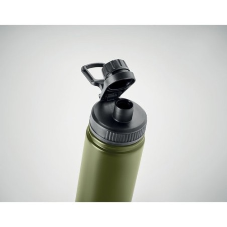 Bouteille isolée double paroi 500 ml personnalisée - MILI Matières : acier inoxydable Couleurs : vert foncé objet promotionnel é