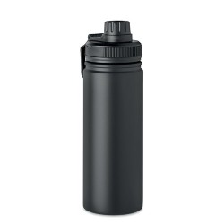 Bouteille isolée double paroi 500 ml personnalisée - MILI Matières : acier inoxydable Couleurs : noir personnalisable avec votre