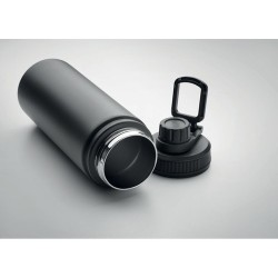Bouteille isolée double paroi 500 ml personnalisée - MILI Matières : acier inoxydable Couleurs : noir goodies publicitaire événe