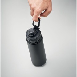 Bouteille isolée double paroi 500 ml personnalisée - MILI Matières : acier inoxydable Couleurs : noir accessoire événementiel un